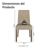 Kit 2 Sillas 4254 Madesa Marrón/Imperial
