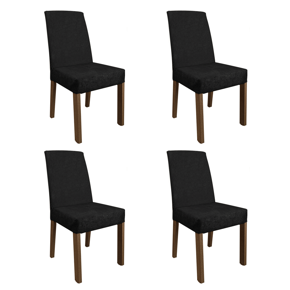 Combo 4 Sillas de comedor 4255 Marrón/Oxford Madesa