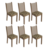 Kit 6 Sillas 4291 Marrón/Crema/Beige Marrón