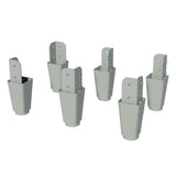 Kit con 6 Patas de PVC para Placard Luke, Denver e Dallas Madesa