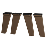 Kit con 4 Patas de Polipropileno Bronce para Cocinas Nice