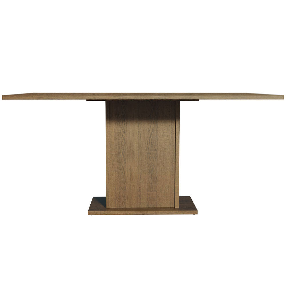 Mesa de Comedor Rectangular Tapa de Madera 160 cm Marrón Madesa 01
