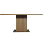 Mesa de Comedor Rectangular Tapa de Madera 160 cm Marrón Madesa 01