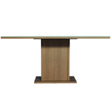 Mesa de Comedor Rectangular Tapa de Vidrio Marrón/Blanco 5275 Madesa