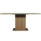 Mesa de Comedor Rectangular con Tapa de Vidrio Marrón/Gris 5275