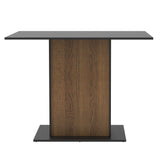 Mesa de Comedor Rectangular con Tapa de Madera 5329 Negro/Marrón