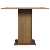 Mesa de Comedor Cuadrada Tapa de Vidrio Marrón 5363