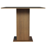 Mesa de Comedor Rectangular con Tapa de Madera 5363 Marrón/Negro