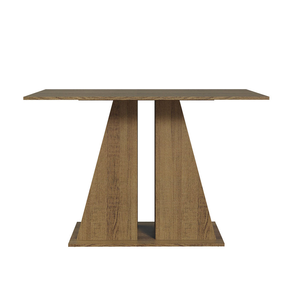 Mesa de Comedor Rectangular con Tapa de Madera 5383 Marrón/Crema