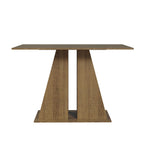 Mesa de Comedor Rectangular Tapa de Madera 120 cm Marrón/Crema Madesa