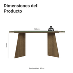 Mesa de Comedor Rectangular Tapa de Vidrio Sobrepuesto 160 cm Marrón Madesa