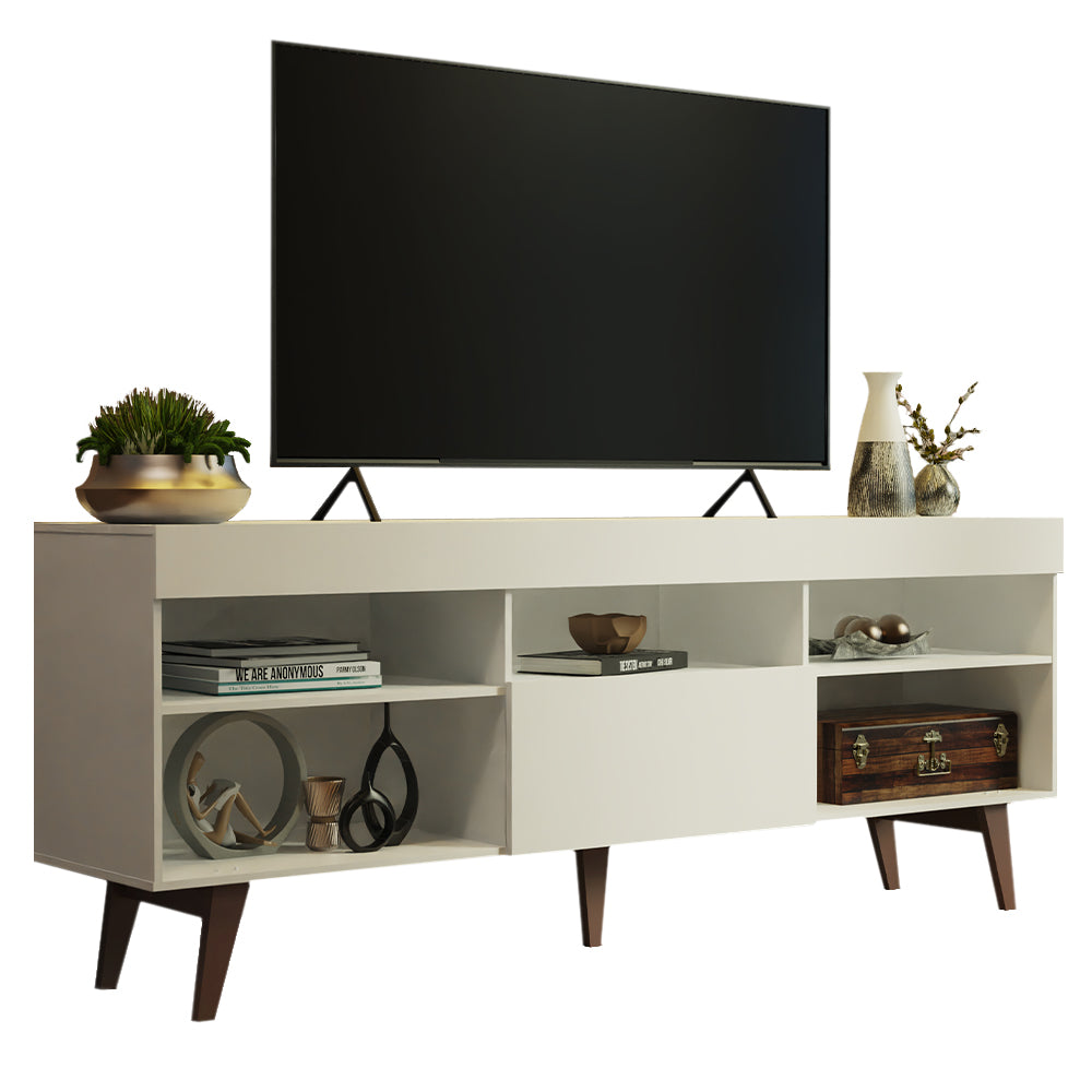 Rack para TV de hasta 75 pulgadas Lille Madesa 180 cm 1 Puerta Blanco