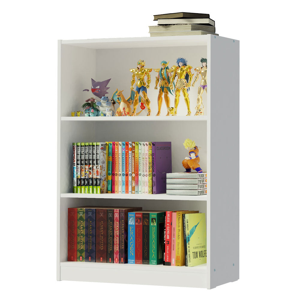 Biblioteca 6907 con 3 Nichos Blanco