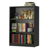 Biblioteca Organizador Madesa 6907 con 3 Nichos Negro