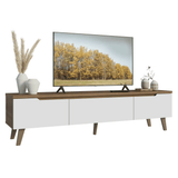 Rack para TV hasta 75 Pulgadas 180 cm 2 Puertas 1 Cajón Marrón/Blanco Dune Madesa