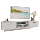 Rack Flotante para TV hasta 80 Pulgadas 218 cm 2 Puertas Blanco Agata Madesa