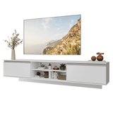 Rack Flotante para TV hasta 80 Pulgadas 218 cm 2 Puertas Blanco Glamy Madesa