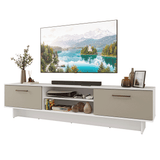 Rack para TV hasta 80 Pulgadas 218 cm 2 Puertas Blanco/Crema Agata Madesa