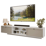 Rack Flotante para TV hasta 80 Pulgadas 218 cm 2 Puertas Blanco/Crema Vik Madesa
