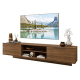 Rack Flotante para TV hasta 80 Pulgadas 218 cm 2 Puertas Marrón Stella Madesa