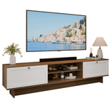 Rack para TV hasta 80 Pulgadas 218 cm 2 Puertas Marrón/Blanco Vik Madesa