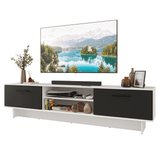 Rack para TV hasta 80 Pulgadas 218 cm 2 Puertas Blanco/Negro Agata Madesa