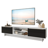 Rack para TV hasta 80 Pulgadas 218 cm 2 Puertas Blanco/Negro Lux Madesa