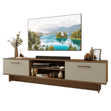 Rack para TV hasta 80 Pulgadas 218 cm 2 Puertas Marrón/Crema Agata Madesa