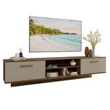 Rack Flotante para TV hasta 80 Pulgadas 218 cm 2 Puertas Marrón/Crema Agata Madesa