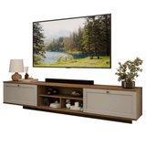 Rack Flotante para TV hasta 80 Pulgadas 218 cm 2 Puertas Marrón/Crema Vik Madesa
