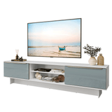 Rack para TV hasta 80 Pulgadas 218 cm 2 Puertas Blanco/Gris Lux Madesa