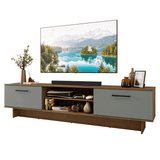 Rack para TV hasta 80 Pulgadas 218 cm 2 Puertas Marrón/Gris Agata Madesa