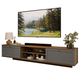 Rack Flotante para TV hasta 80 Pulgadas 218 cm 2 Puertas Marrón/Gris Vik Madesa