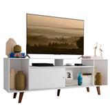 Rack para TV hasta 65 Pulgadas Madesa Cancun con Patas Blanco/Marrón