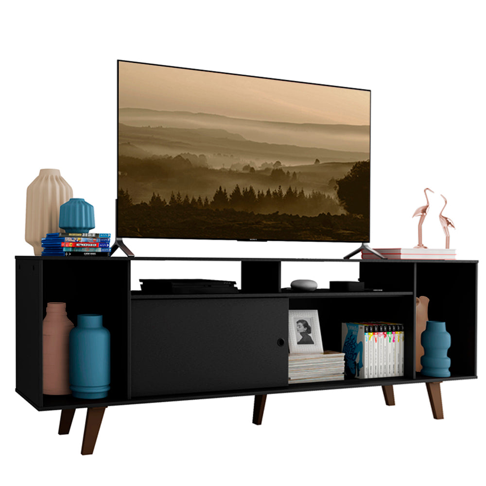 Rack para TV hasta 65 Pulgadas Madesa Cancun con Patas Negro