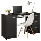 Escritorio 136 cm 1 Puerta 3 Cajones y 1 Nicho Negro Madesa
