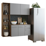 Combo completo de Cocina 120cm Marrón/Gris Easy