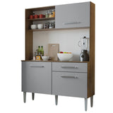 Combo completo de Cocina 120cm Marrón/Gris Life