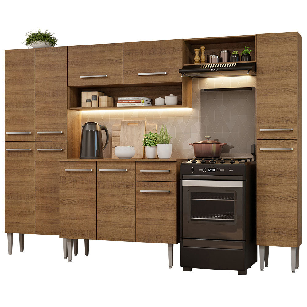 Combo completo de Cocina Emilly Hit 261cm Marrón