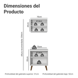 Kit de Cocina con Alacena y Mueble Bajo 70 cm Blanco Pieta Madesa