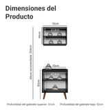 Kit de Cocina con Alacena y Mueble Bajo 70 cm Negro Pieta Madesa