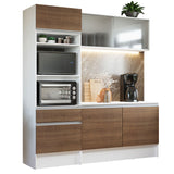 Cocina Compacta 180 cm Topazio Blanco/Marrón 86