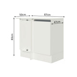 Bajo Mesada Esquinero 100% MDF com Mesada Blanco Smart Madesa
