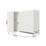 Alacena Cocina Esquinera 100% MDF con Porta Botellas Blanco Smart Madesa