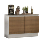 Bajo Mesada 120 x 60 cm 2 Puertas (Con Mesada) Blanco/Marrón Glamy Madesa