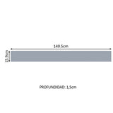 Frente Falsa para Bajo Mesada Cocina Madesa Glamy y Agata 150 cm Gris