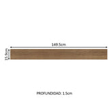 Frente Falsa para Bajo Mesada Madesa Glamy 150 cm Marrón