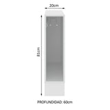 Bajo Mesada 20 cm x 60 cm, Sin cajones Blanco