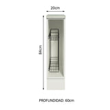 Bajo Mesada Especiero 20 x 60 cm (Con Mesada) para Cocinas Blanco Madesa
