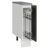 Especiero 20 cm X 60 cm, 1 puerta (Con Mesada) Blanco/Negro Lux Madesa